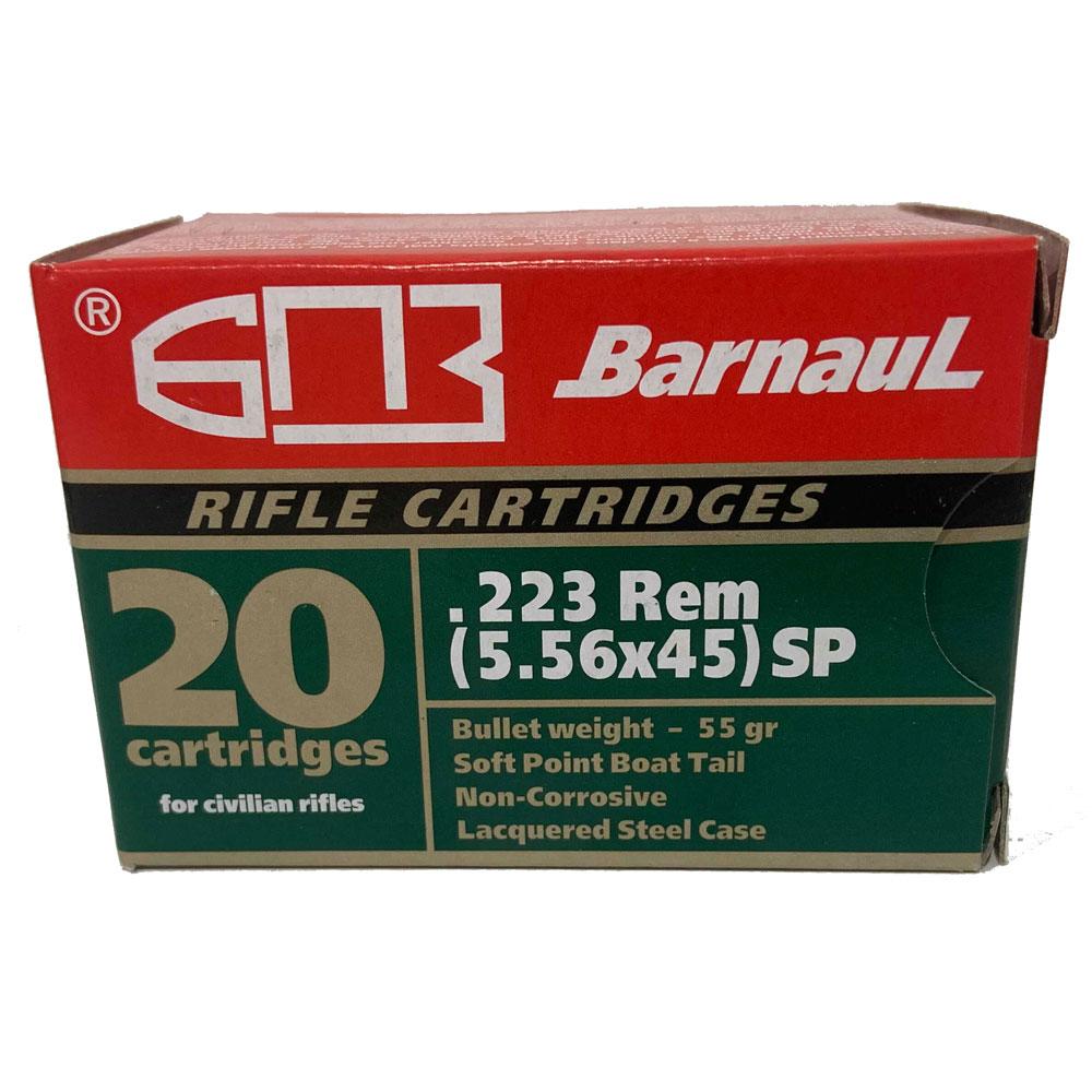  Barnaul Ammo .223 Rem 55gr Sp 22355sp - Box Of 20