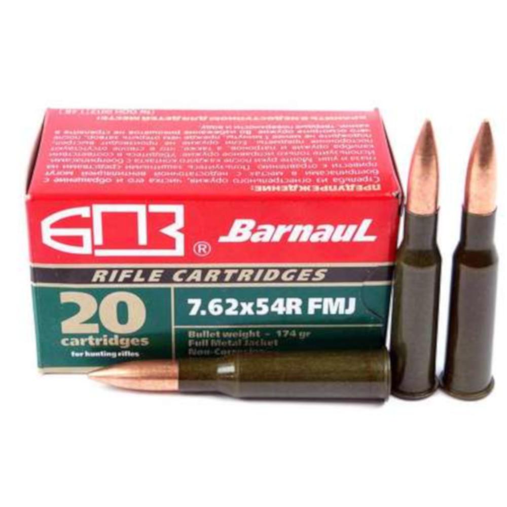 Barnaul Ammo 7.62x54 174gr FMJ - Box of 20