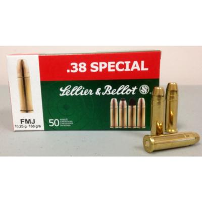 S&B Ammo .38 Special 158gr FMJ - Box of 50