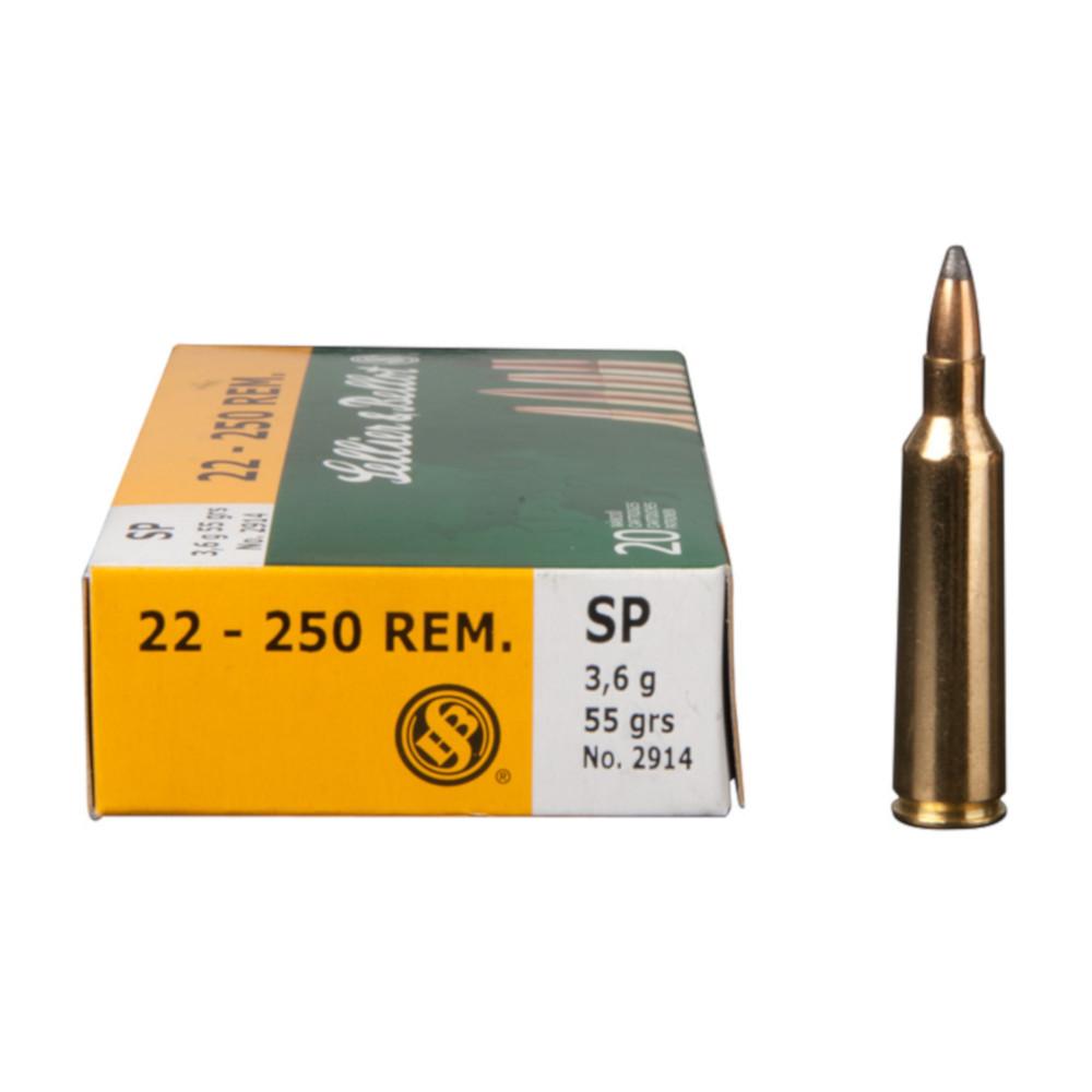 S&B Ammo 22-250 Remington 55gr SP 330430 - Box of 20