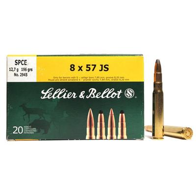 S&B Ammo 8x57mm JS Mauser (8mm Mauser) 196gr FMJ - Box of 20