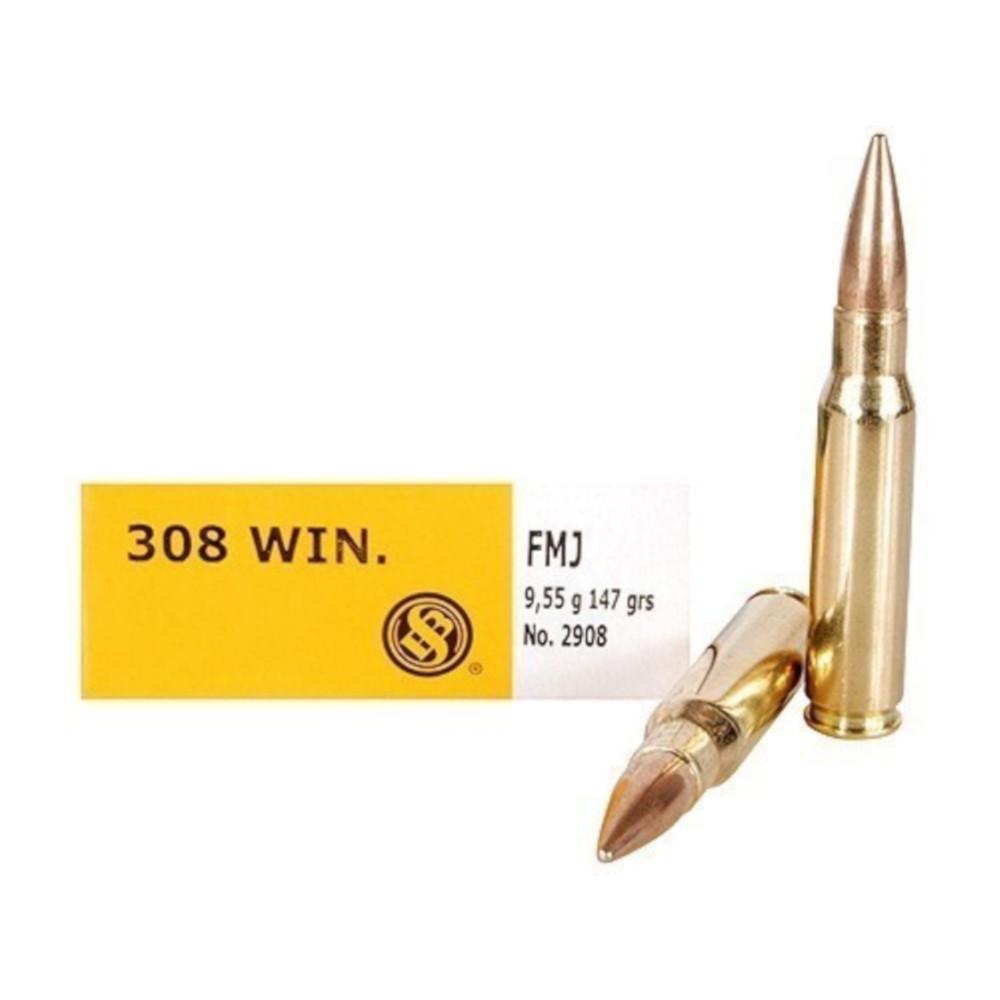 Bullseye North | S&B Ammo .308 Win 147gr FMJ 331400 - Box of 20