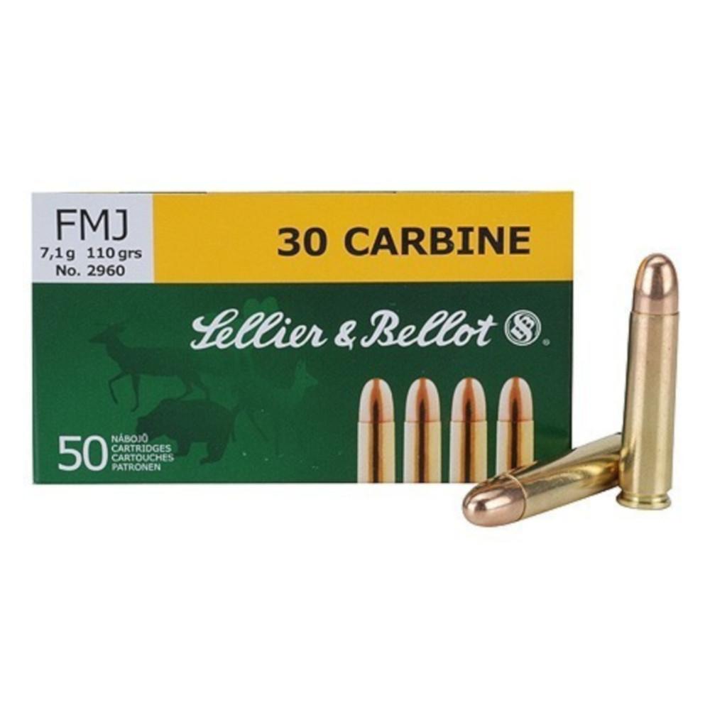 S&B Ammo 30 Carbine 110gr FMJ SB30A - Box of 50