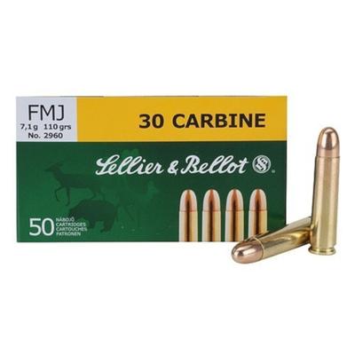 S&B Ammo 30 Carbine 110gr FMJ SB30A - Box of 50