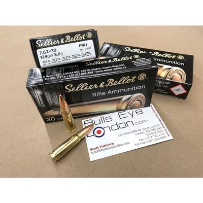 S&B Ammo 7.62x39 124gr FMJ 340835  - Box of 20
