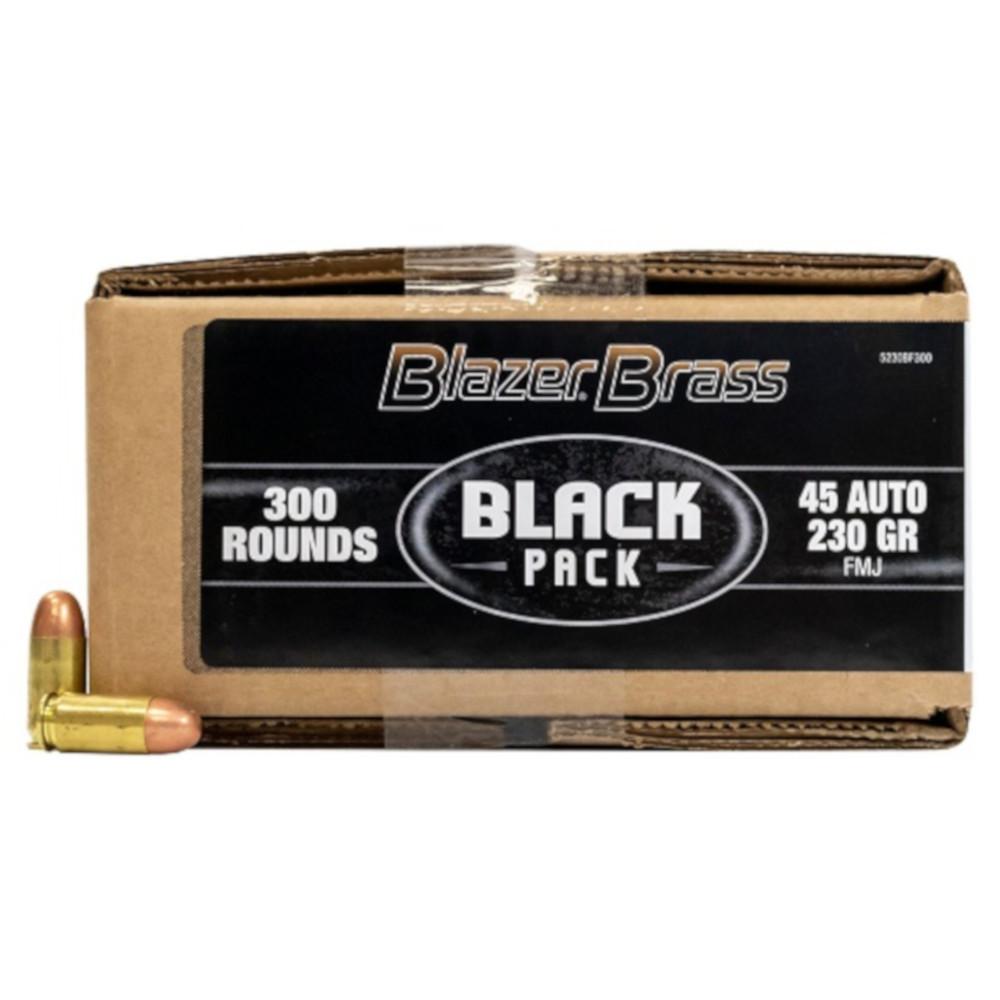 Bullseye North CCI Blazer Brass Ammo 45 ACP 230gr FMJ 5230 Black