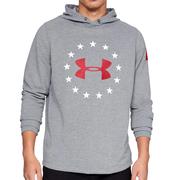 Under Armour 1323105035XL Freedom Tech Terry Mens X-Large Gray/White Hoodie 