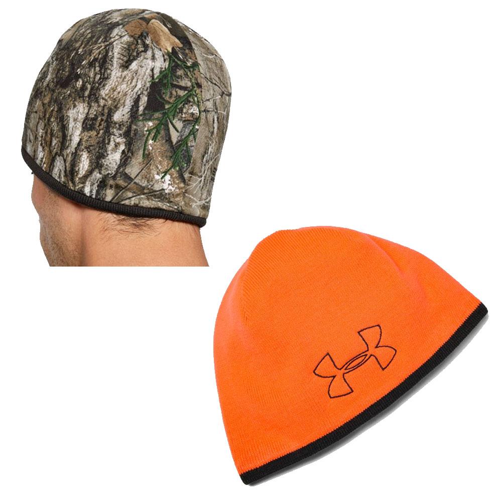 orange under armour beanie