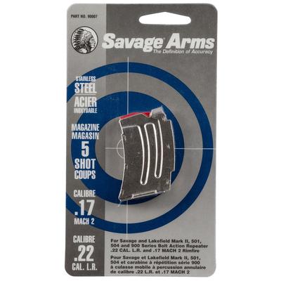 Savage MK II 5 Round Magazine .22LR/.17HM2 Stainless