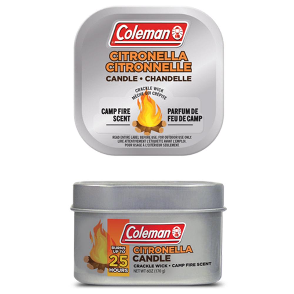 Bullseye North Coleman Citronella Candle, 25h Lifetime, Campfire Scent
