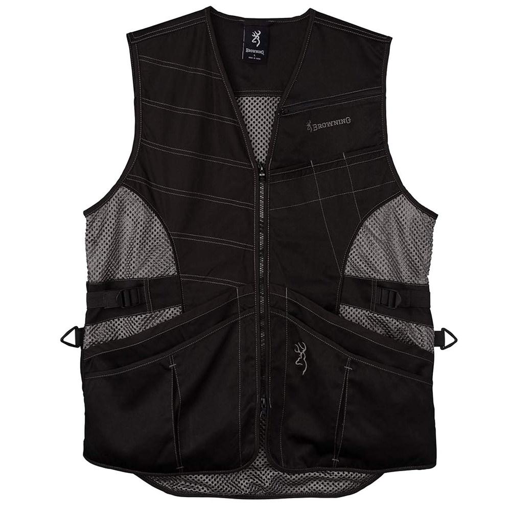  Browning Ace Shooting Vest Black On Black, Large