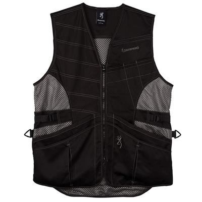 Browning Ace Shooting Vest Black on Black, Large
