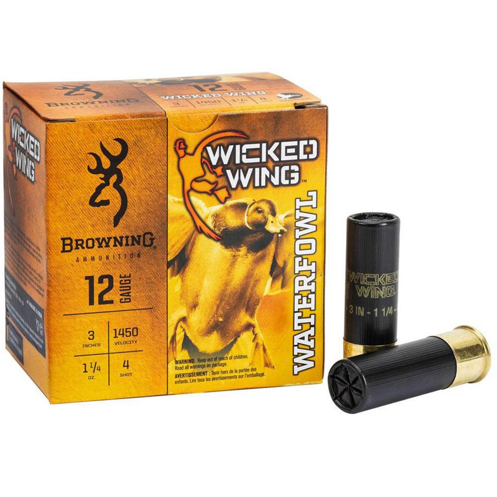 Bullseye North Browning Wicked Wing 12ga. 3" 11/4oz 4 Steel Shot
