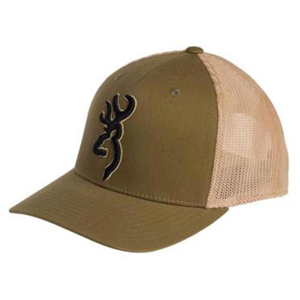  Browning Cap - Bloodline Loden - Tan Mesh Back With Loden Front