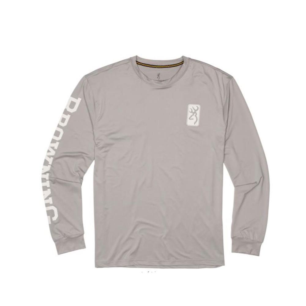  Browning Long Sleeve Shirt, Light Grey, 3xl