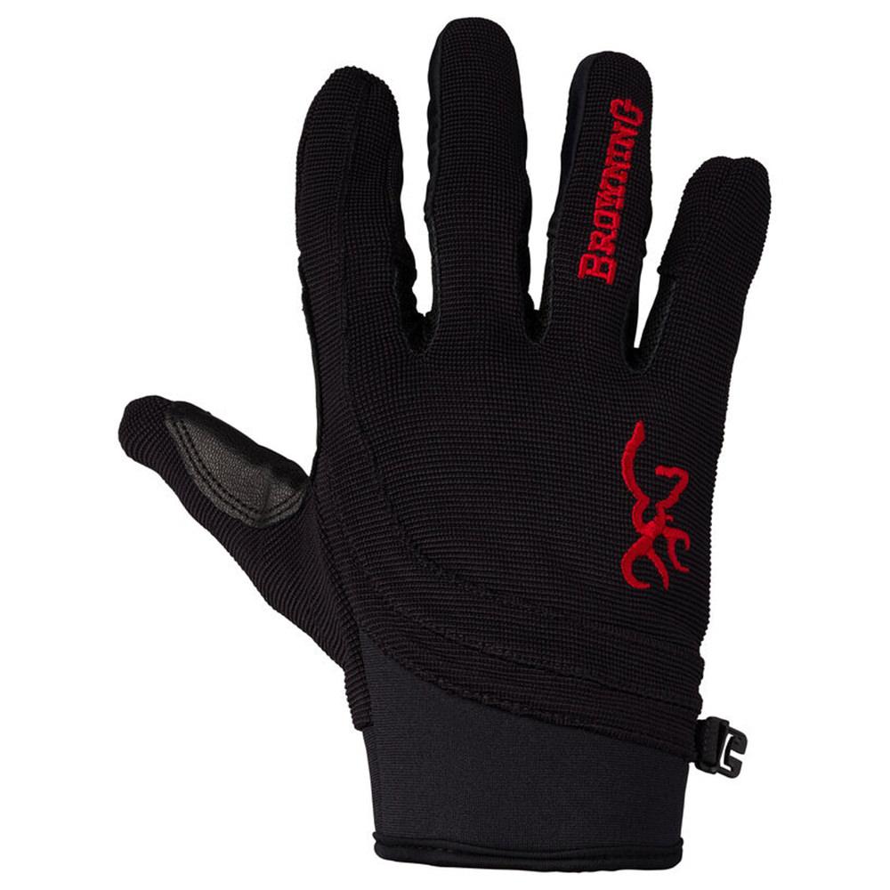  Browning Ace Shooting Gloves Goatskin Medium Black/Red