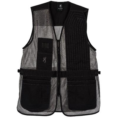 Browning Trapper Creek Mesh Shooting Vest, Black/Gray XL Left-hand