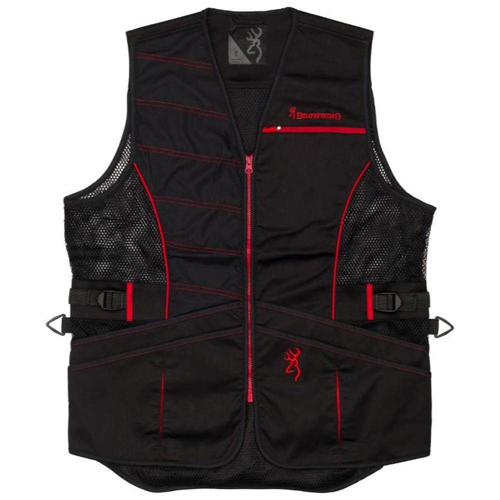  Browning Ace Shooting Vest Black/Red, Xl