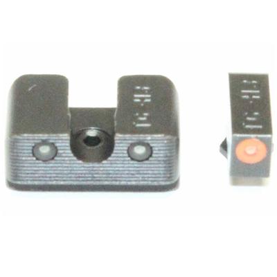 TRUGLO GLOCK 17/19/22/31 Low Sight Set Green Tritium Steel Black