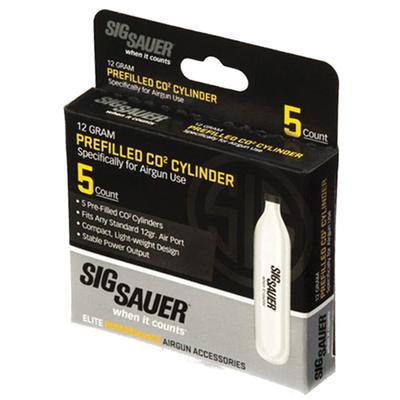 Sig Sauer Prefilled CO2 Cylinder 12 Gram 5 Pack
