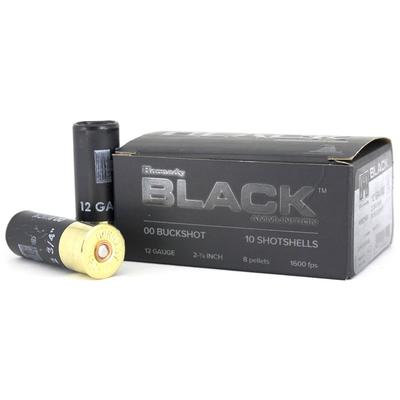 Hornady Black 12ga 2 3/4, 00 Buckshot, Box Of 10, 86249