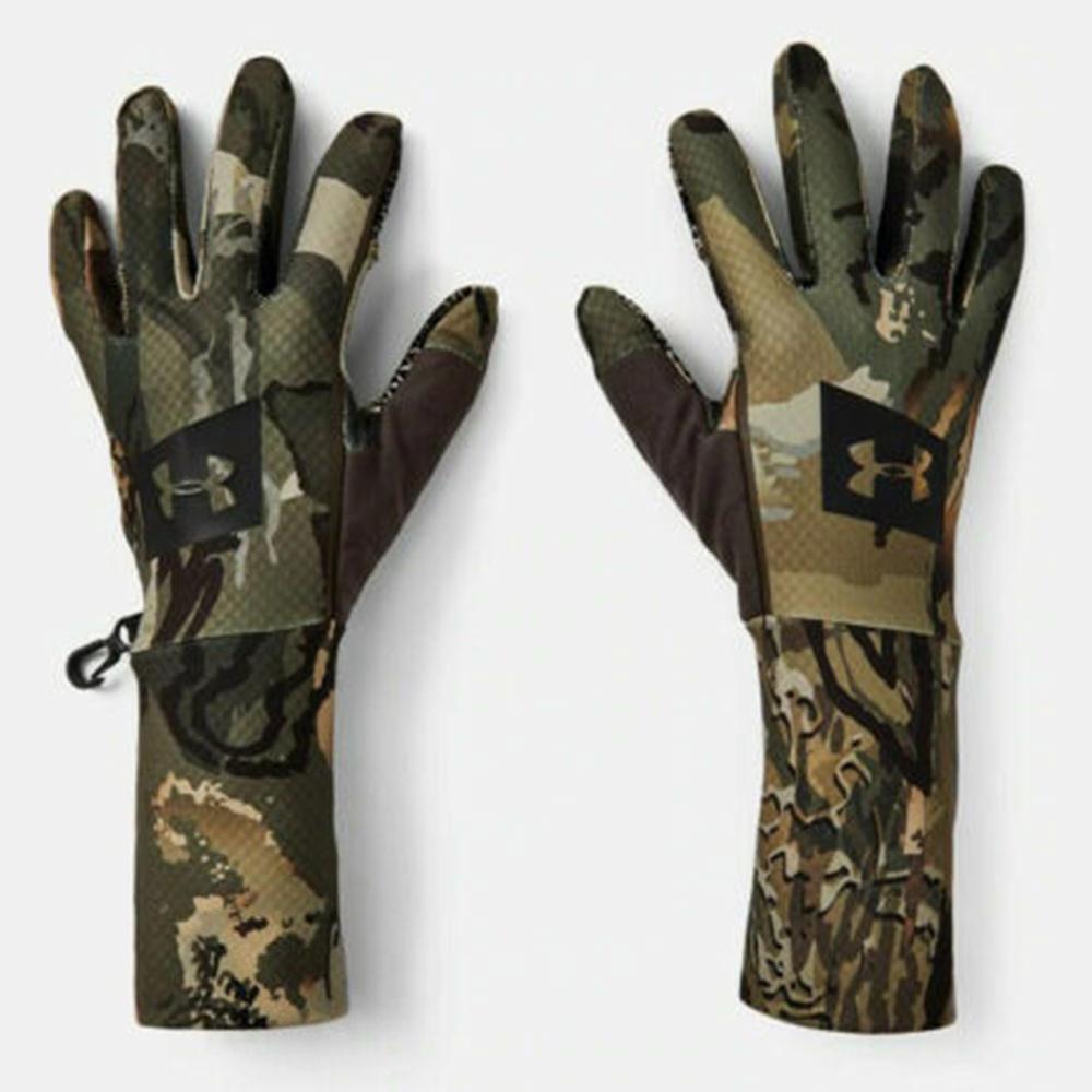  Under Armour Men's Hunt Liner Gloves Ua Forest 2.0 Camo/Timber/Black