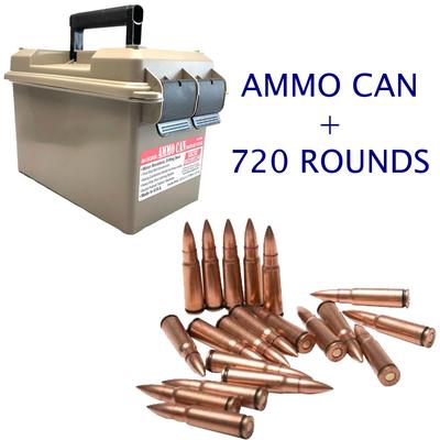 COMBO: 720 Rounds Chinese Surplus 7.62x39 & Ammo Can
