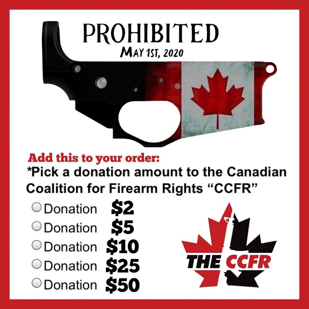  Donation To The Ccfr - Your Voice For Firearm Freedoms