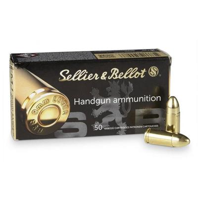 Sellier & Bellot Ammunition 9mm 115gr FMJ, 50 Rounds