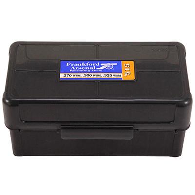 Frankford Arsenal Plastic Hinge-Top Ammo Box 50 Round WSM and SAUM Calibers Polymer Gray