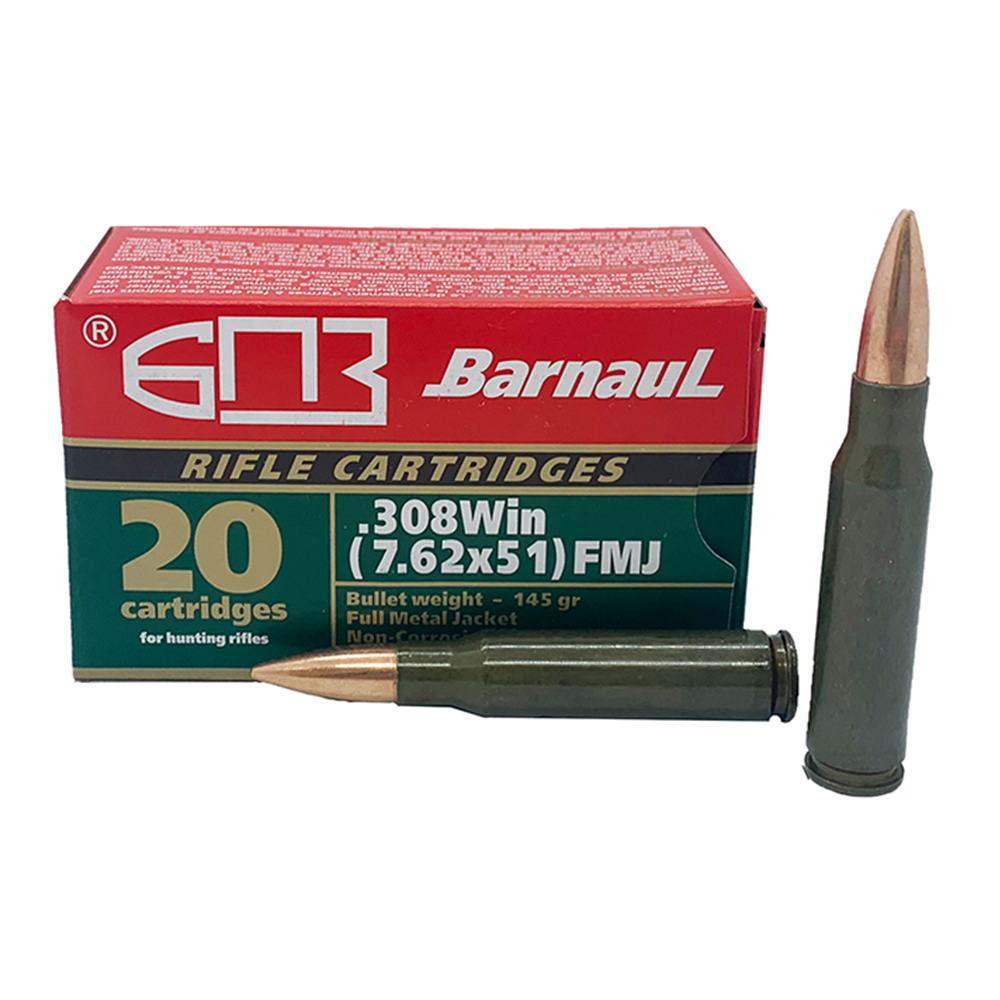  Barnaul Ammo 308 Winchester (7.62 X 51) 145gr Fmj - Box Of 20