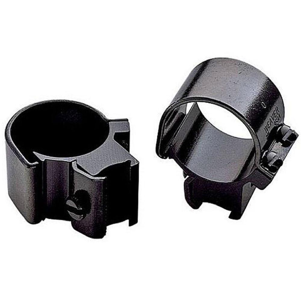 Bullseye North Weaver 3/8" Dovetail Rings, 1" Low, Gloss Black