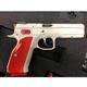 Cz Shadow 2 Canada Edition Semi- Auto Pistol, 9mm, Cerakoted White With Red Grips