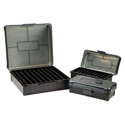 Frankford Arsenal Plastic 50 Round Hinge-Top Ammo Boxes Fits .30 Carbine Polymer Gray