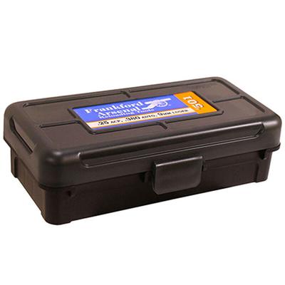 Frankford Arsenal Plastic Hinge-Top Ammo Box 50 Round .380ACP/9mm and Similar Polymer Gray