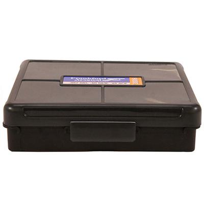 Frankford Arsenal Plastic Hinge-Top Ammo Box 100 Round .40 S&W/.45 ACP and Similar Polymer Gray