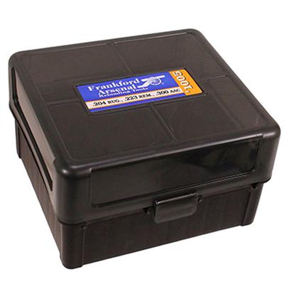 Frankford Arsenal Plastic Hinge-Top Ammo Box 100 Round .223 Remington and Similar Polymer Gray