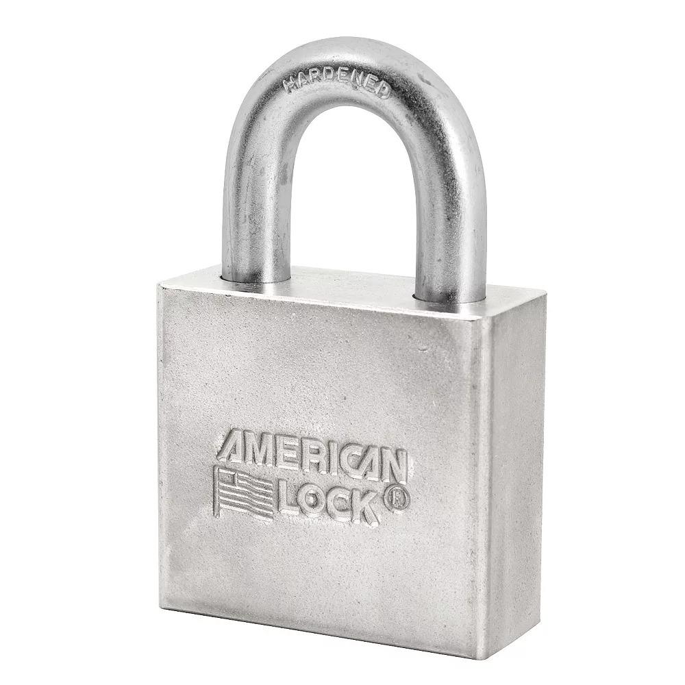  American Lock 2 Inch (51mm) Solid Steel Pin Tumbler Padlock