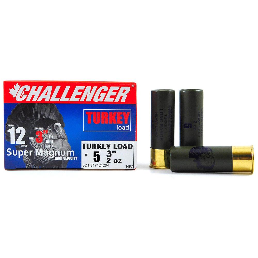  Challenger 12 Ga Turkey Load 3 In.2 Oz, 3 In - 1250 Fps, Box Of 10 Shot Size 5