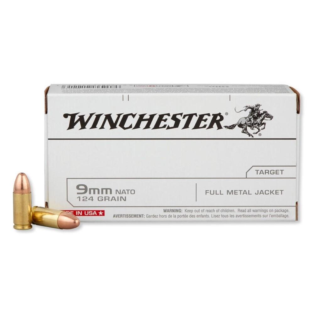  Winchester Nato Ammo 9mm 124 Grain Fmj - Case, 500 Rounds