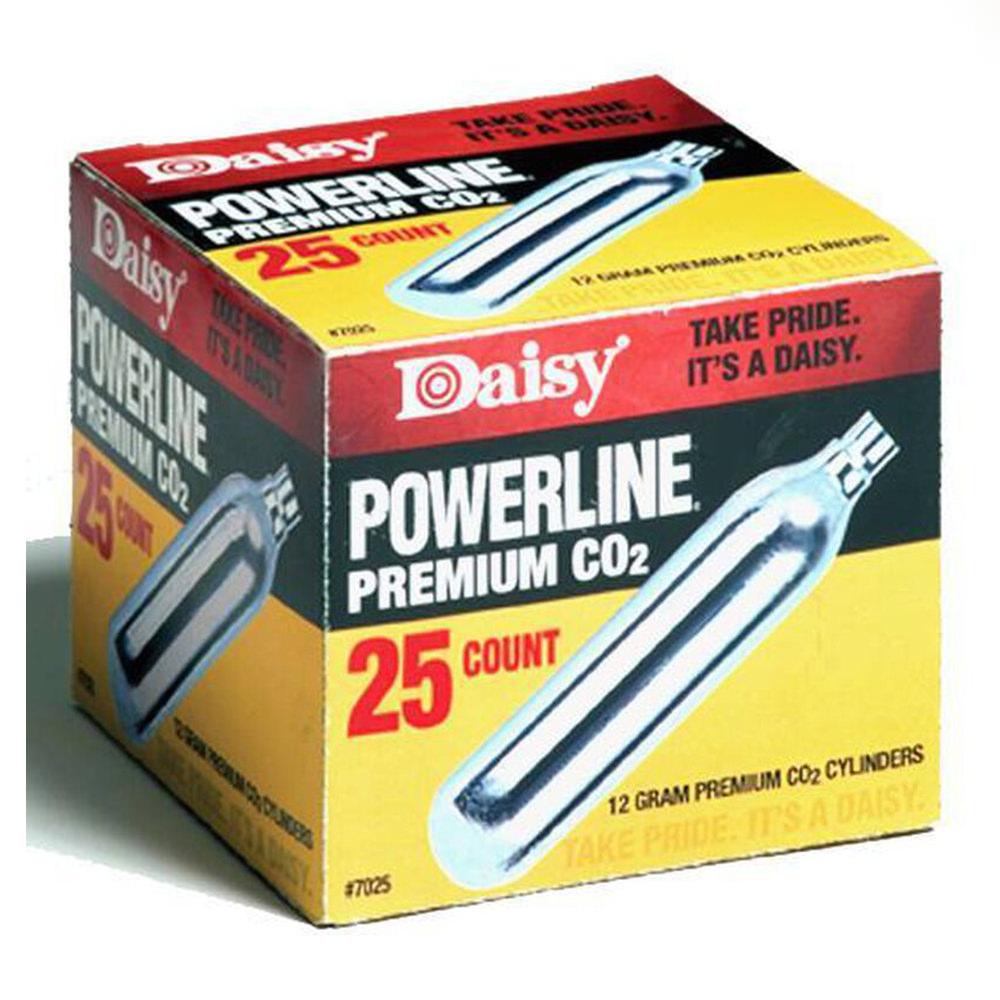 Bullseye North Daisy PowerLine Premium CO2 Cartridge 12 Gram, 25 Pack
