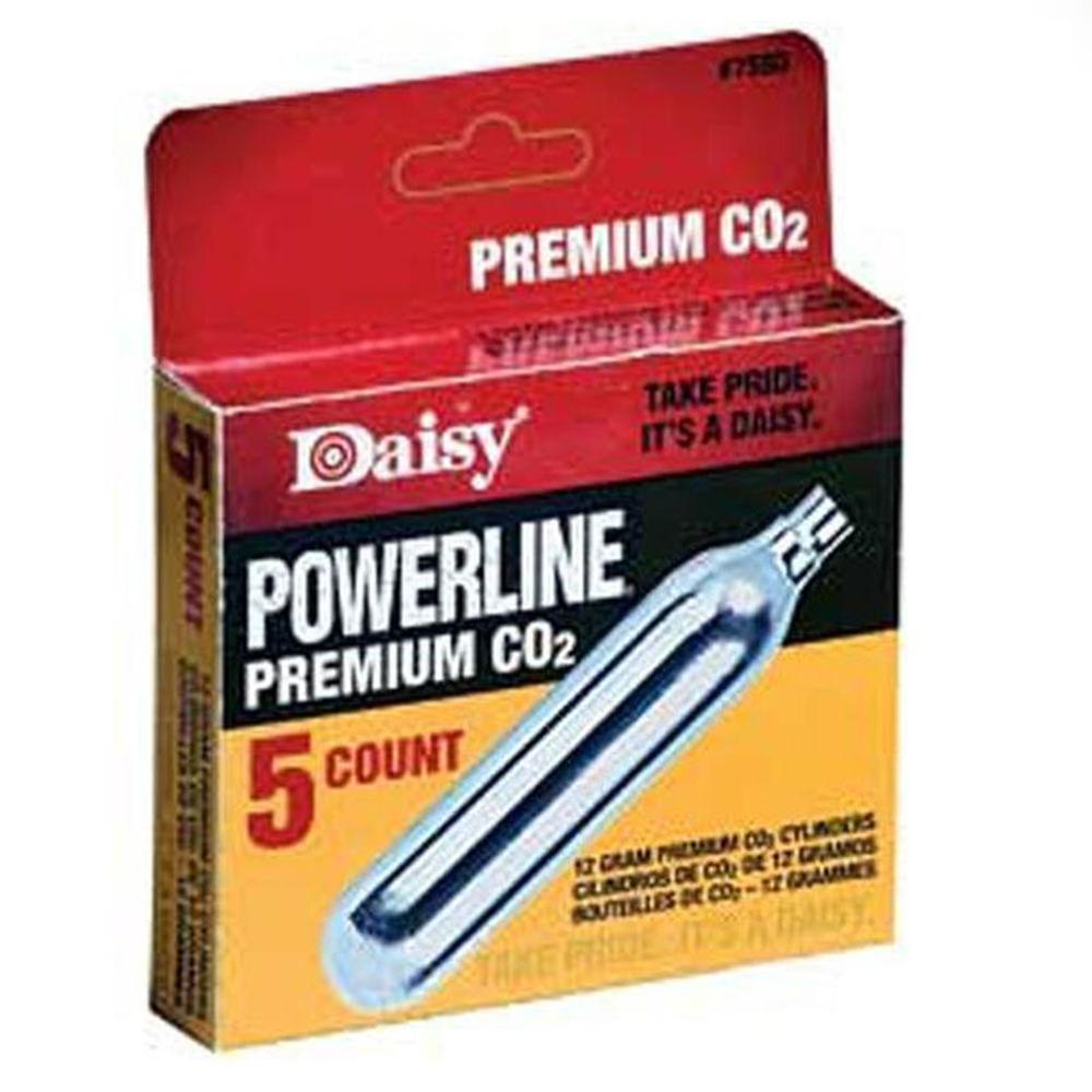  Daisy Powerline Premium Co2 Cartridge 12 Grams, 5 Pack