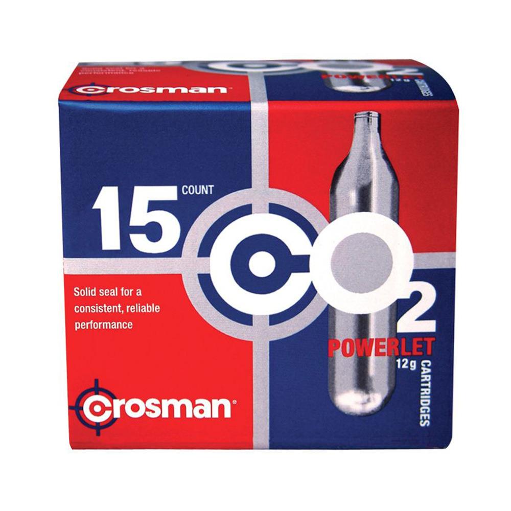  Crosman Powerlet 12g Co2 Cartridges, 15 Count