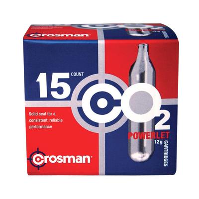 Crosman Powerlet 12g CO2 Cartridges, 15 Count