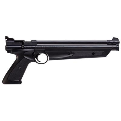 Crossman American Classic Pistol .22 Caliber Pellet Variable Pump Bolt Action Airgun 460 fps Polymer Housing Steel Barrel Adjustable Notch Sight Matte Black P1322