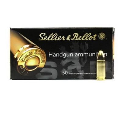 Sellier & Bellot Pistol Ammunition 9mm 124 Grain JHP - Box of 50