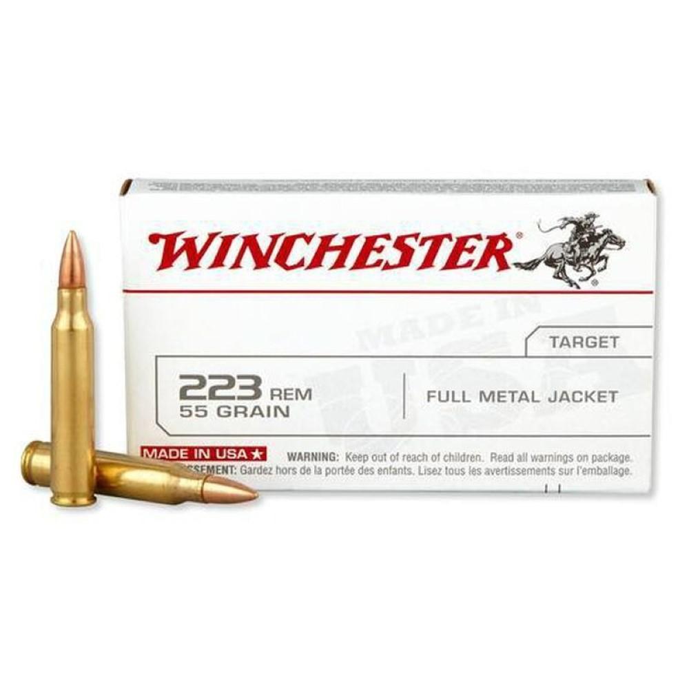  Winchester Ammunition .223 Rem 55 Grain Full Metal Jacket - 20 Rounds