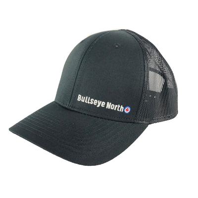 Bullseye North Brand Hat, Trucker Style, Adjustable, Black