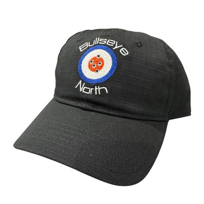Bullseye North Brand Hat, Low Profile, Hook and Loop Closure, Black, Color Logo