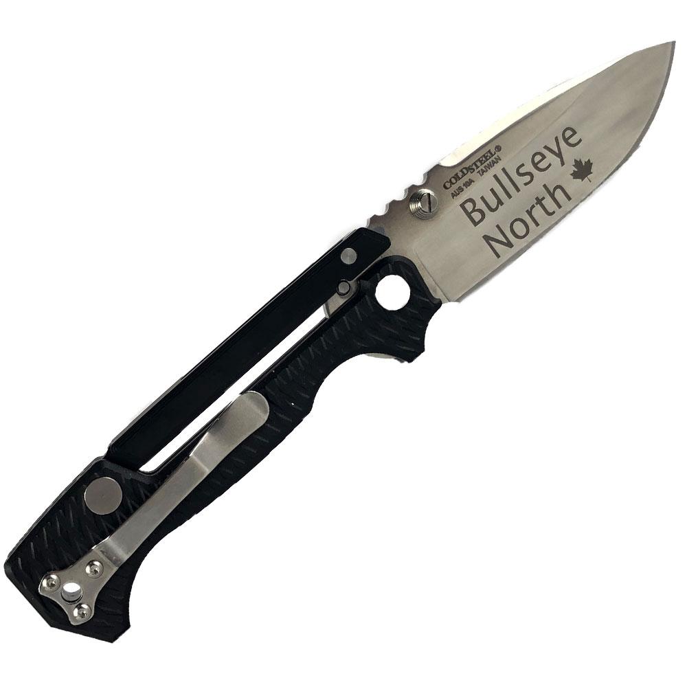  Bullseye North Engraved Cold Steel 58sql Demko Ad- 15 Knife Lite Scorpion Lock Folding 3.5 